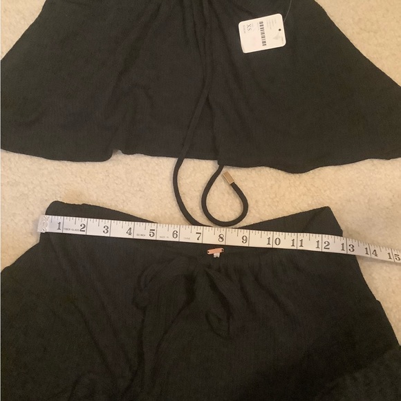 Rare New Free People Porter Wide Leg Pant set Black XS flowy bohemian whimsygoth - Picture 9 of 12